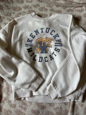 Kentucky Wildcats Cream Graphic Crewneck Sweatshirt